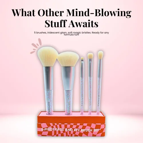 Vista 3 de SEPHORA COLLECTION - Juego de brochas para rostro y ojos (5 piezas)