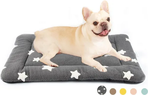 Vista 28 de Mora Pets - Cama para gatos de interior lavable, almohadilla antideslizante para jaula de perros, linda cama para perros con estrellas para perros