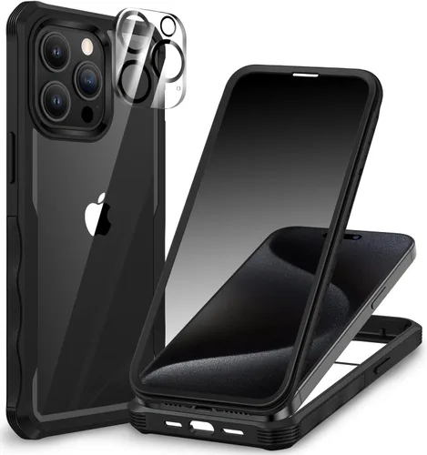 Vista 21 de CENHUFO Funda de privacidad para iPhone 11 Pro, funda de cuerpo completo con protector de pantalla de privacidad de vidrio templado 9H integrado
