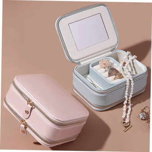 Vista 7 de FOMIYES Box Cosmetic Cases for Traveling Girls' Jewelry Joyero Para Mujer Rings Display Box Travel Cosmetic Bag Earring Organizer for Women Jewel