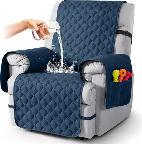 Vista 31 de TAOCOCO Fundas reclinables 100% impermeables, con correas para las piernas, funda de sofá reclinable reversible para silla reclinable, protector