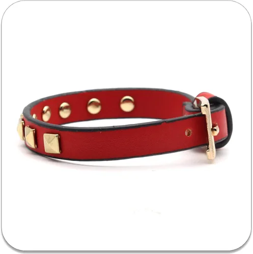 Vista 6 de PEAS Punk Jewelry - Pulsera ajustable con hebilla de cinturón de pirámide, Metal, Sin gemas.