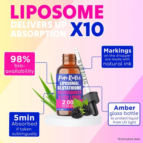 Vista 3 de Suplemento líquido de glutatión liposomal con vitamina C