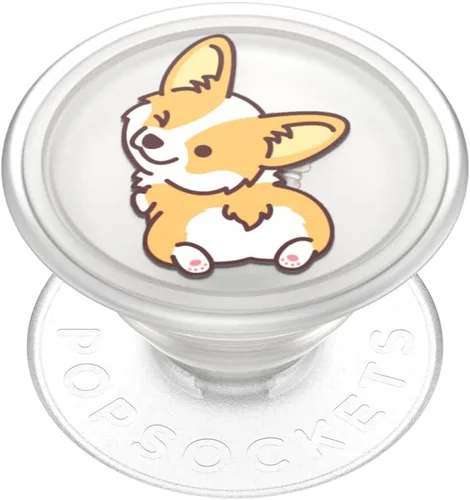 Vista 6 de PopSockets Agarre adhesivo para teléfono, soporte - Cheeky Corgi Corgi descarado