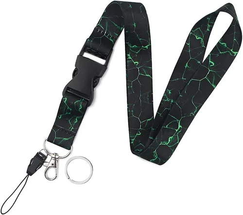 Vista 15 de Yiflin Bonito cordón para el cuello para llaves, llavero, cartera, tarjetero de identificación, con hebilla de liberación rápida