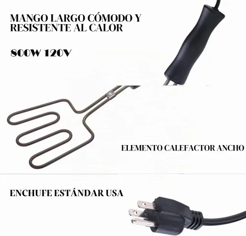 Vista 4 de Arrancador de carbón eléctrico, ASNAMA 800W Parrilla Encendedor de fuego