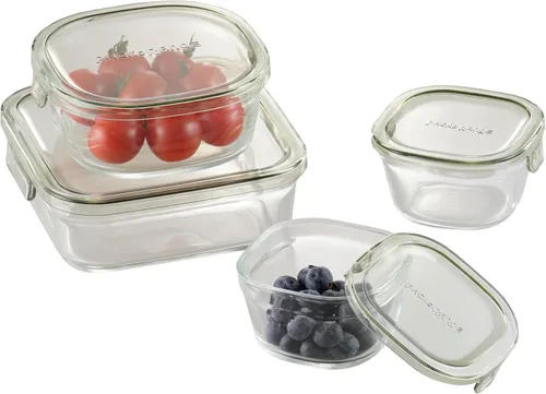 Vista 13 de iwaki PS-PRN-4G1 Heat Resistant Glass Storage Containers, Green, Set of 4, Pack & Range