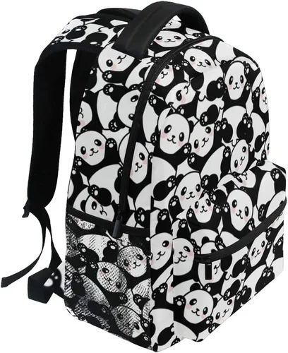 Vista 30 de ATTX Linda mochila con diseño de panda para niños y niñas, Panda-h, Ciclismo