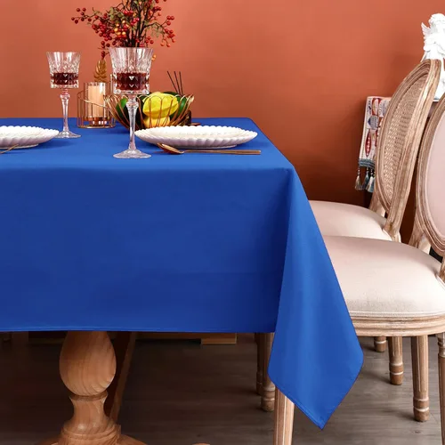 Vista 12 de MEANMOY Mantel cuadrado de poliéster lavable, resistente al agua y a las manchas, de 210 GSM, de 54 x 54 pulgadas, mantel de mesa rectangular sin