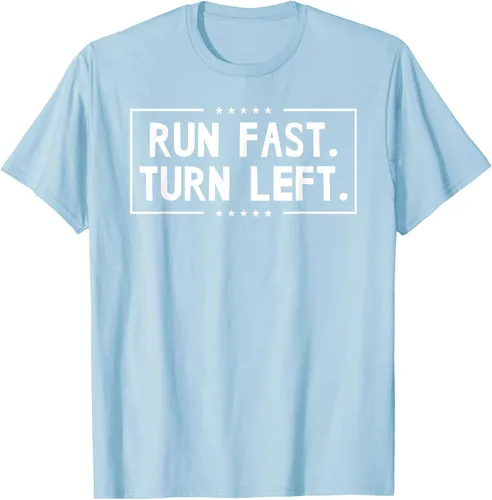 Vista 101 de Run Fast Turn Left - Camiseta para correr de pista y campo