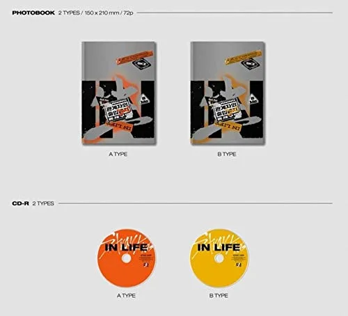 Vista 3 de STRAY KIDS [ IN? / IN LIFE ] The 1st Album Repackage [ STANDARD B Ver. ] 1ea CD + 72p Photo Book + 2ea Photo Cards + 1ea Post Card + TRACKING CODE