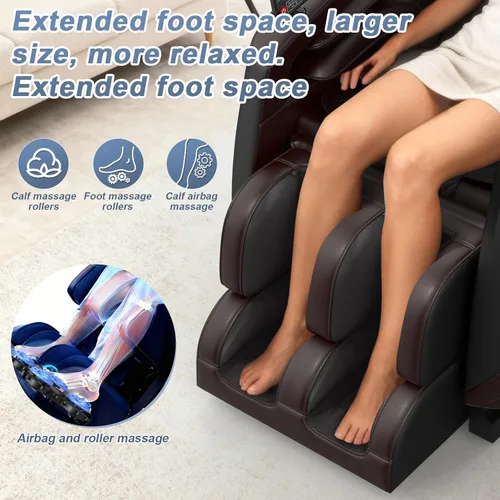Vista 4 de Massage Chair Full Body, Zero Gravity Massage Chair with 16 Fix Rollers, Auto Massage Program, Foot and Calf Massage, Recliner Chair with Heating