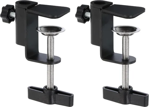 Vista 7 de PATIKIL Abrazadera de escritorio de 0.49 pulgadas de diámetro. Abrazadera de escritorio, base universal de abrazadera en C con tornillo ajustable