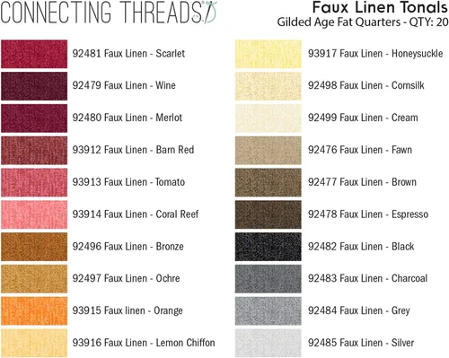 Vista 2 de Connecting Threads Blender Collection - Paquete de 20 piezas precortadas de 18 x 22 pulgadas, 100% algodón, paquete de tela de acolchado Fat Quarter