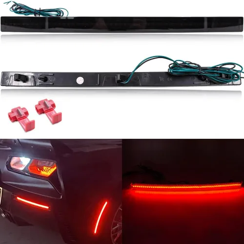Vista 7 de Corvette C7 Luces Reflectoras LED de Parachoques para Chevy Corvette C7 2014-2019 Lámparas de Señal de Giro Traseras LED Rojas Lámparas de Freno