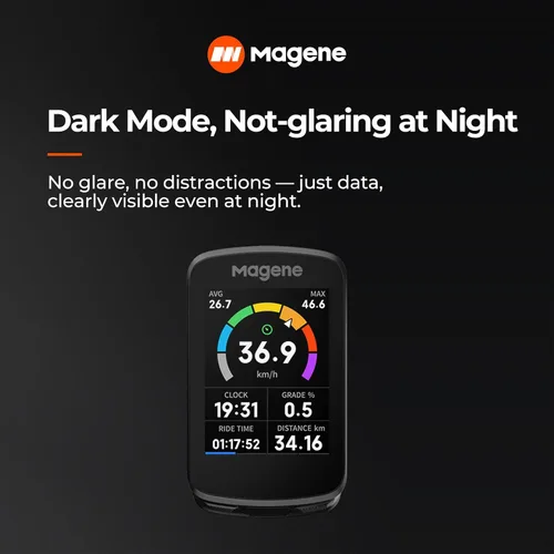 Vista 7 de Magene C506 GPS Bike Computer - Pantalla táctil a color de 2.4", navegación inteligente, WiFi rápida y Bluetooth, asistente de conducción