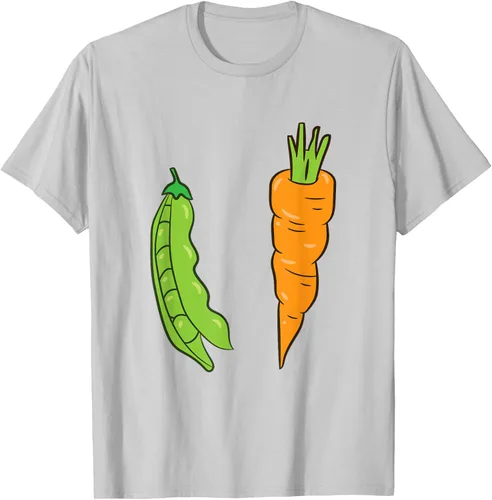 Vista 19 de Camiseta de disfraz de zanahoria con guisantes y zanahorias, Blanco, S