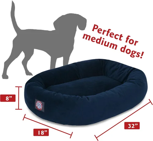 Vista 3 de Majestic Pet Villa - Cama para perros de espuma viscoelástica triturada de 32 pulgadas para perros de tamaño mediano, 32 x 23 x 7 pulgadas, cama