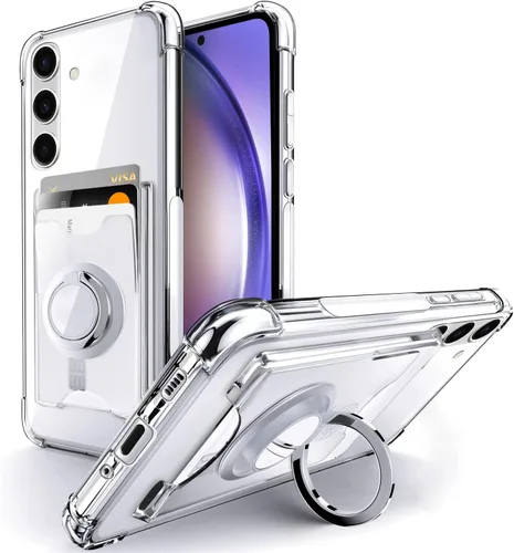 Vista 13 de Shields Up Funda para Samsung Galaxy A15 5G, funda minimalista con tarjetero y soporte de anillo, [protección contra caídas] Funda protectora