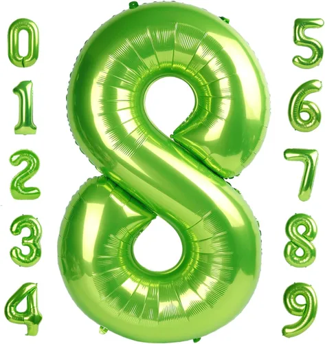 Vista 118 de Globos con números de 40 pulgadas, color negro, para decoraciones
