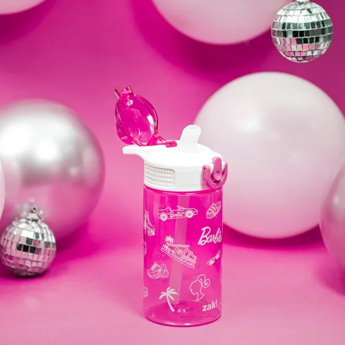 Vista 2 de Zak Designs Barbie Sage - Botella de agua para niños con popote a prueba
