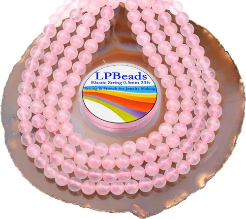 Vista 10 de LPBeads 100 Cuentas de 8mm Cuentas Redondas Naturales de Chakra, Cuentas Sueltas de Piedra Preciosa Redondas para Hacer Joyas con Cordón Elástico