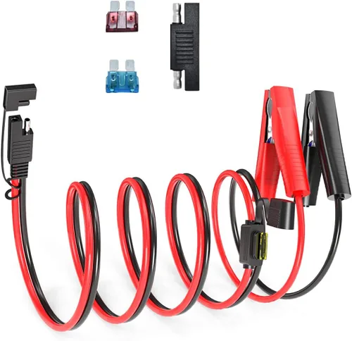 Vista 17 de ELFCULB Cable de extensión de enchufe de alimentación SAE a conector SAE, puerto de pared lateral SAE de montaje en panel de 14 AWG de 2 pies