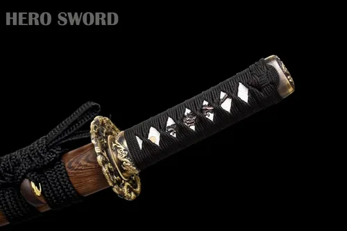 Vista 9 de Hecho a mano Damasco Acero Martillo Patrón Hoja Tanto Sharp Samurai Japonés Espada Corta Dragón Cuchillo Arma Real