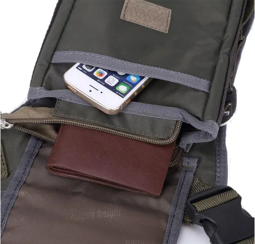 Vista 5 de Kawei Knight bolsa táctica de nylon para pierna, impermeable