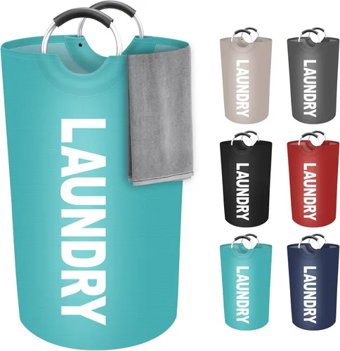 Vista 14 de StorageRight Cesta de Ropa Sucia Grande de 75L, Cesto de Ropa Sucia, Cesto de Ropa Sucia para Lavandería, Plegable, Cestas de Ropa Sucia Negro