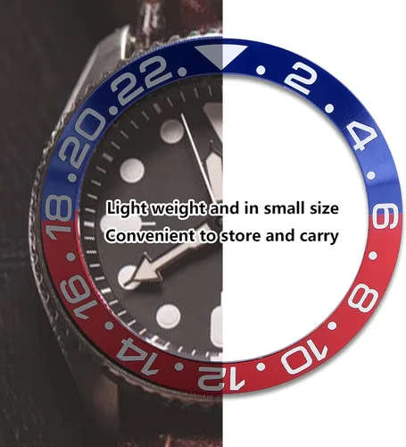 Vista 3 de zjchao Inserto de bisel de reloj, anillo exterior de 1.5 pulgadas de diámetro de aluminio para reloj de pulsera, bisel de inserción de anillo
