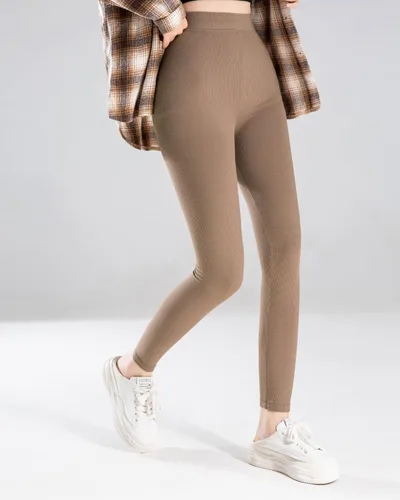 Vista 3 de LAO POPO Leggings suaves y cálidos para mujer, cintura alta, abdomen, pantalones deportivos y fitness