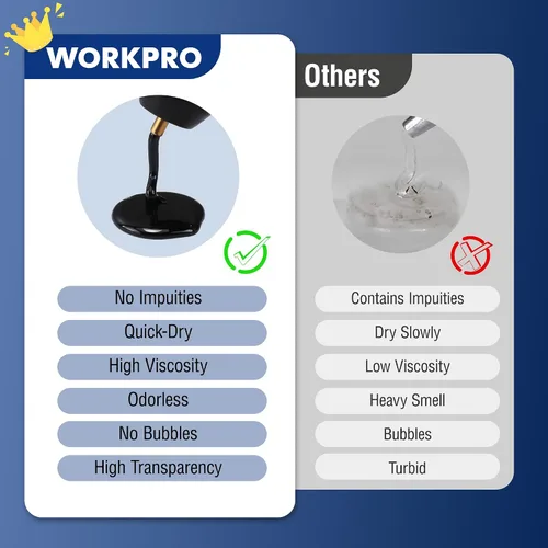 Vista 4 de WORKPRO Barras de pegamento caliente tamaño completo, paquete de 100 barras de adhesivo termofusible negro para pistolas de pegamento de todas