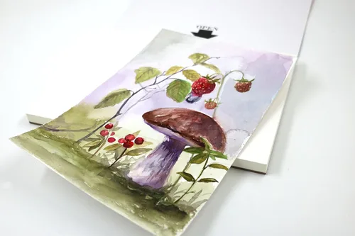 Vista 5 de Viburnum Art Bloc de papel de acuarela de algodón, 160 libras/12.35 oz/m², prensa en frío, bloque de acuarela, papel de artista para adultos