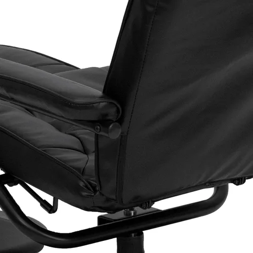 Vista 9 de Flash Furniture Rachel - Silla reclinable de LeatherSoft contemporánea multiposición con otomana, silla reclinable giratoria de 360 grados y juego