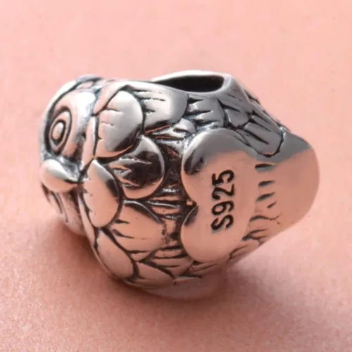 Vista 4 de Animal Pets Charm - Dije de plata de ley 925 con bonito conejo, búho nocturno, pájaro volador, unicornio mito, paloma pájaro de la paz, manta raya