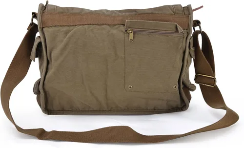 Vista 3 de Gootium Vintage - Bolso bandolera de lona estilo británico