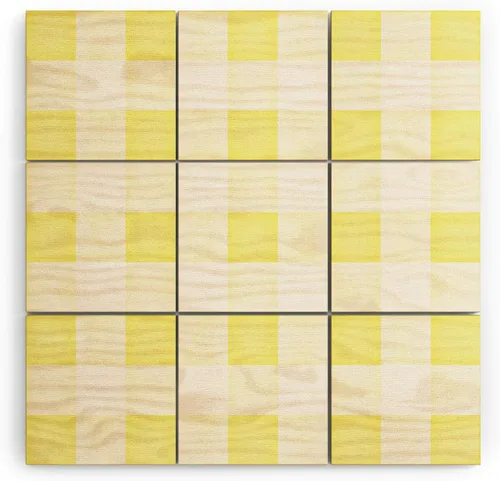 Vista 20 de Society6 Monika Strigel - Mural de pared de madera de sirena de verano de mediados de siglo, 4 x 4 pies, multicolor