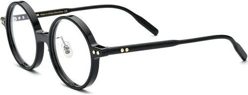 Vista 5 de HEPIDEM Gafas ópticas redondas de acetato para hombre, gafas ópticas, gafas de marco Zolman