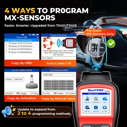 Vista 4 de Autel MaxiTPMS TS508WF TPMS Herramienta de programación, herramienta de reaprendizaje TPMS 2026 Wifi Ver. of TS508/TS408/TS501 PRO