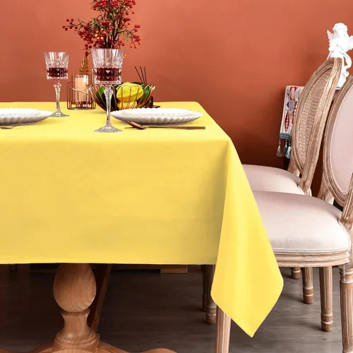 Vista 29 de MEANMOY Mantel cuadrado de poliéster lavable, resistente al agua y a las manchas, de 210 GSM, de 54 x 54 pulgadas, mantel de mesa rectangular sin