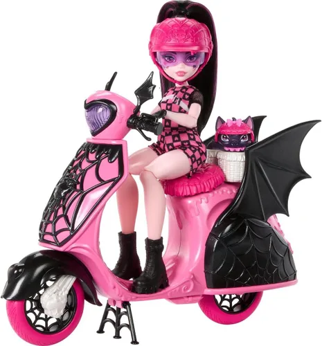 Vista 3 de Draculaura y su patineta Monster High