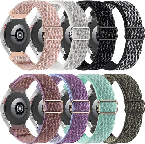 Vista 9 de Bolesi - Paquete de 8 correas elásticas de nylon compatibles con Samsung Galaxy Watch 7/6/5/4/FE, correa de 20 mm para Galaxy 6 Classic/5 Pro/Active