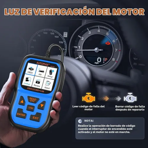 Vista 4 de AUTOPHIX Escáner OM126P+ OBD2, lector de código de luz de verificación del motor, escáner de código de automóvil para diagnóstico automotriz, leer