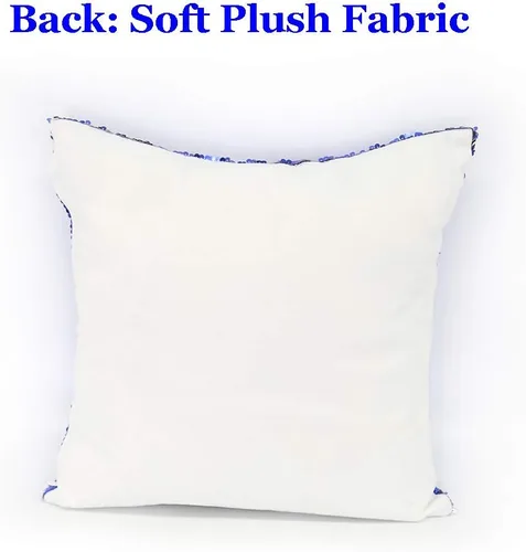 Vista 8 de H-E Funda de cojín cuadrada en blanco reversible con lentejuelas mágicas deslizantes para sublimación (azul)