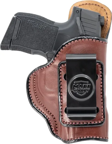 Vista 10 de Maxx Carry Compatible con/repuesto para funda de pistola de cuero IWB compatible con Sig Sauer P365-XMACRO