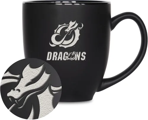 Vista 254 de Rico Industries - Taza de cerámica mate negra con grabado láser estándar de 15oz para NCAA (escuelas T & U) - Para bebidas calientes o frías