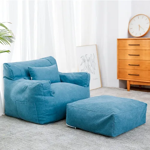 Vista 13 de HWOEK Sofa Lazy Sack - Puf ultra suave, sillas, tumbona perezosa, tatami (sin relleno), funda para puf suave para adultos, adolescentes y niños