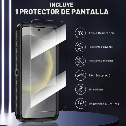 Vista 5 de Funda magnética para Samsung Galaxy S24+ Plus compatible con carga Magsafe [protector de pantalla de vidrio]