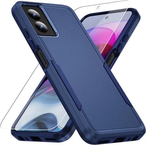 Vista 10 de Funda para Moto G Stylus 5G 2022, con Protector de Pantalla, [Probada contra Caídas de Grado Militar] Funda Protectora de Servicio Pesado Resistente